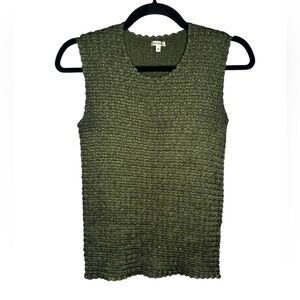 Y2K VTG Nicola Silver Stretch Rouche Popcorn Tank Top Blouse Size Medium